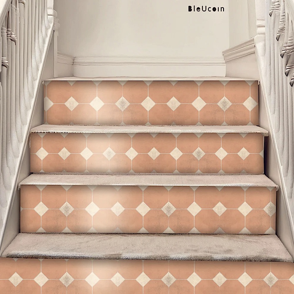 Warsaw Vintage Vinyl Floor Tile Stickers Floor Decals Removable & Anti-Slip
